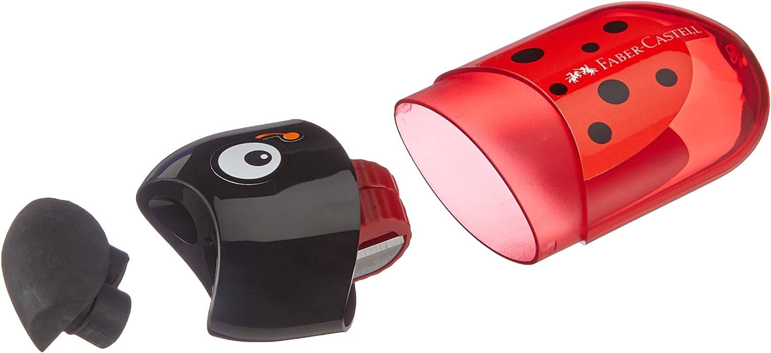 Faber-Castell LADYBUG DOUBLE HOLE SHARPENER/ERASER