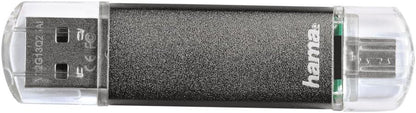 Hama 114872"Laeta Twin" USB Flash Drive | USB 2.0 | 128GB | 10 MB/s | grey