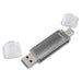 Hama 114872"Laeta Twin" USB Flash Drive | USB 2.0 | 128GB | 10 MB/s | grey
