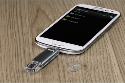 Hama 114872"Laeta Twin" USB Flash Drive | USB 2.0 | 128GB | 10 MB/s | grey