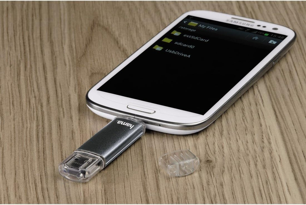 Hama 114872"Laeta Twin" USB Flash Drive | USB 2.0 | 128GB | 10 MB/s | grey