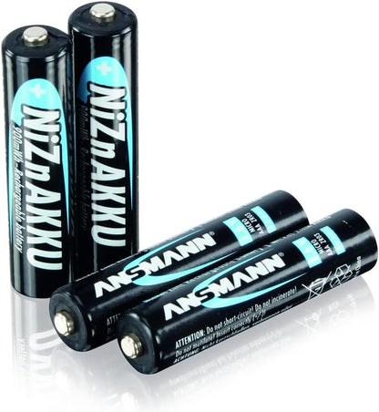 ANSMANN Micro NiZn battery AAA 1,6V 900mWh, 4 rechargeable batteries