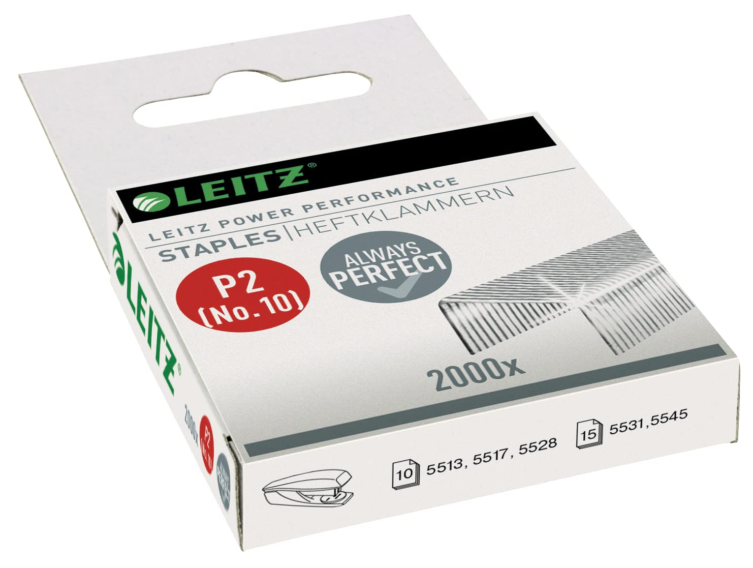 Leitz 55771000 P2 No. 10 Staples Pack of 2000