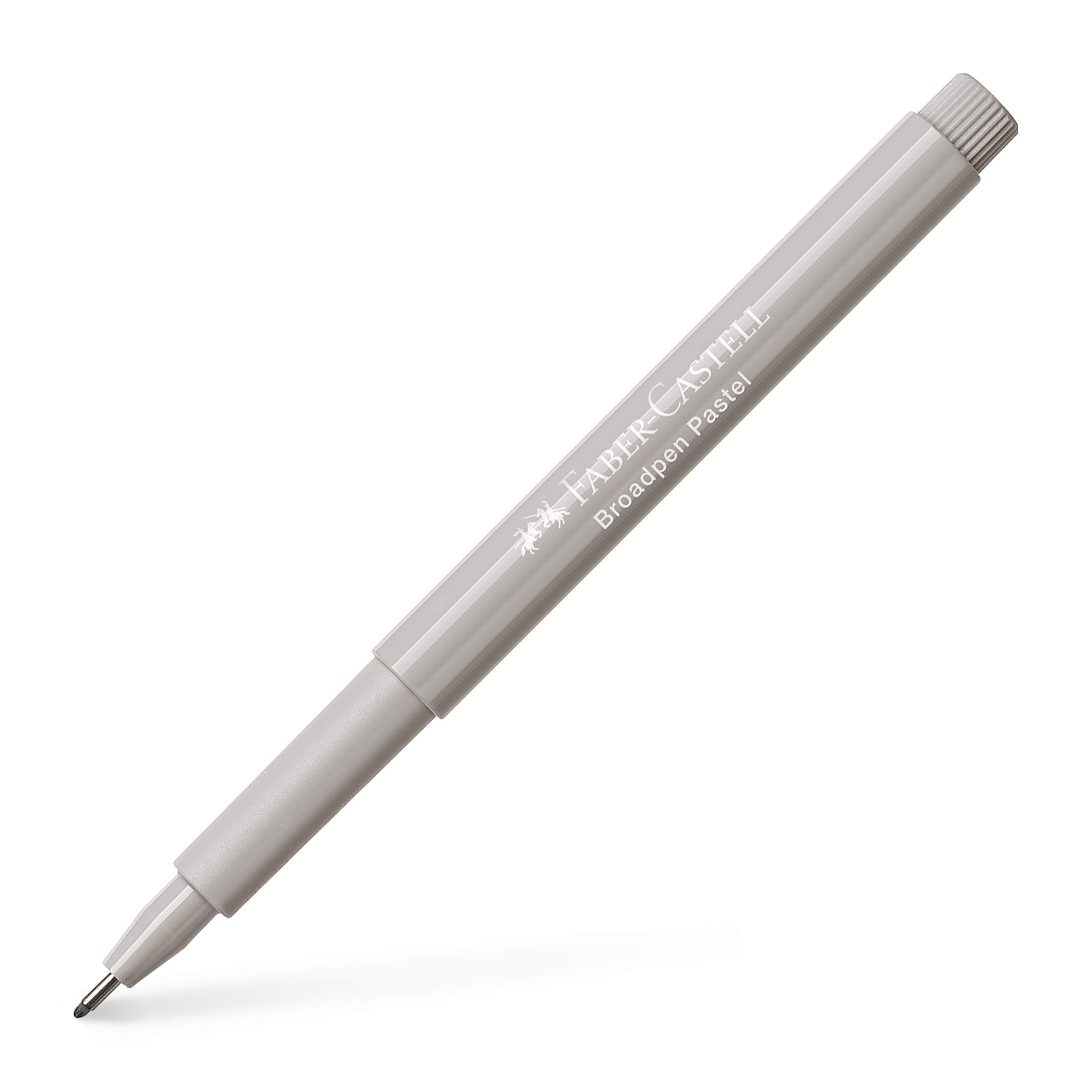 Faber-Castell 155488 - Faserschreiber Broadpen, pastell grau