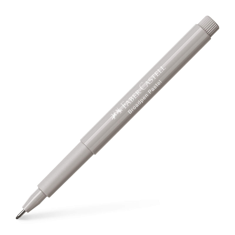 Faber-Castell 155488 - Faserschreiber Broadpen, pastell grau