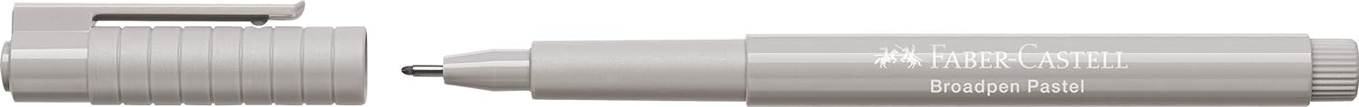 Faber-Castell 155488 - Faserschreiber Broadpen, pastell grau