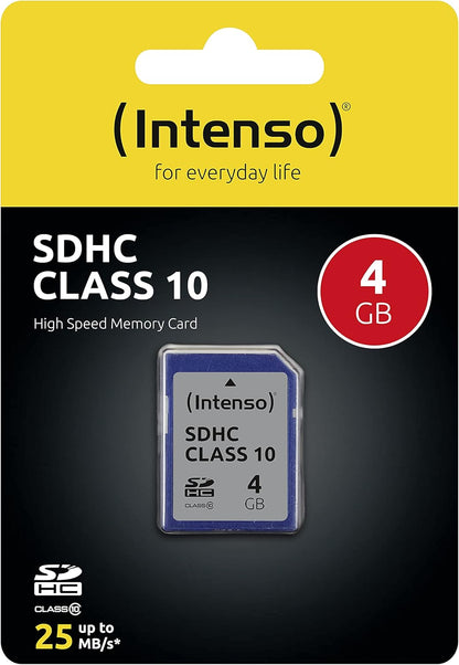 Intense 4GB SDHC - 4GB SDHC Memory Card (20 MB / s, class 10), blue 4 GB Class 10