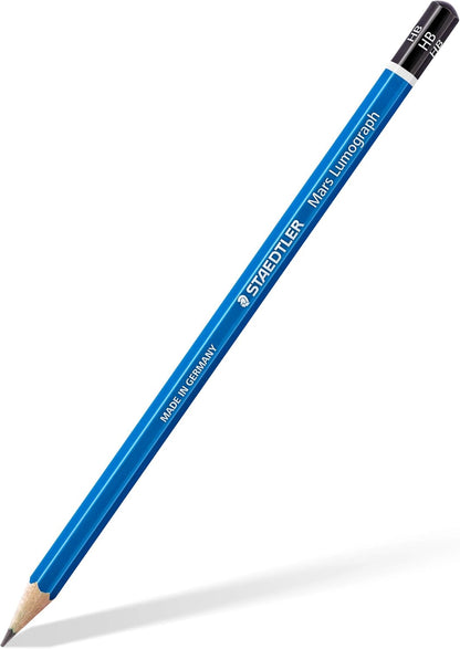 STAEDTLER 100-HB Mars Lumograph Graphite Pencils for Drawing & Sketching- HB (Box of 12