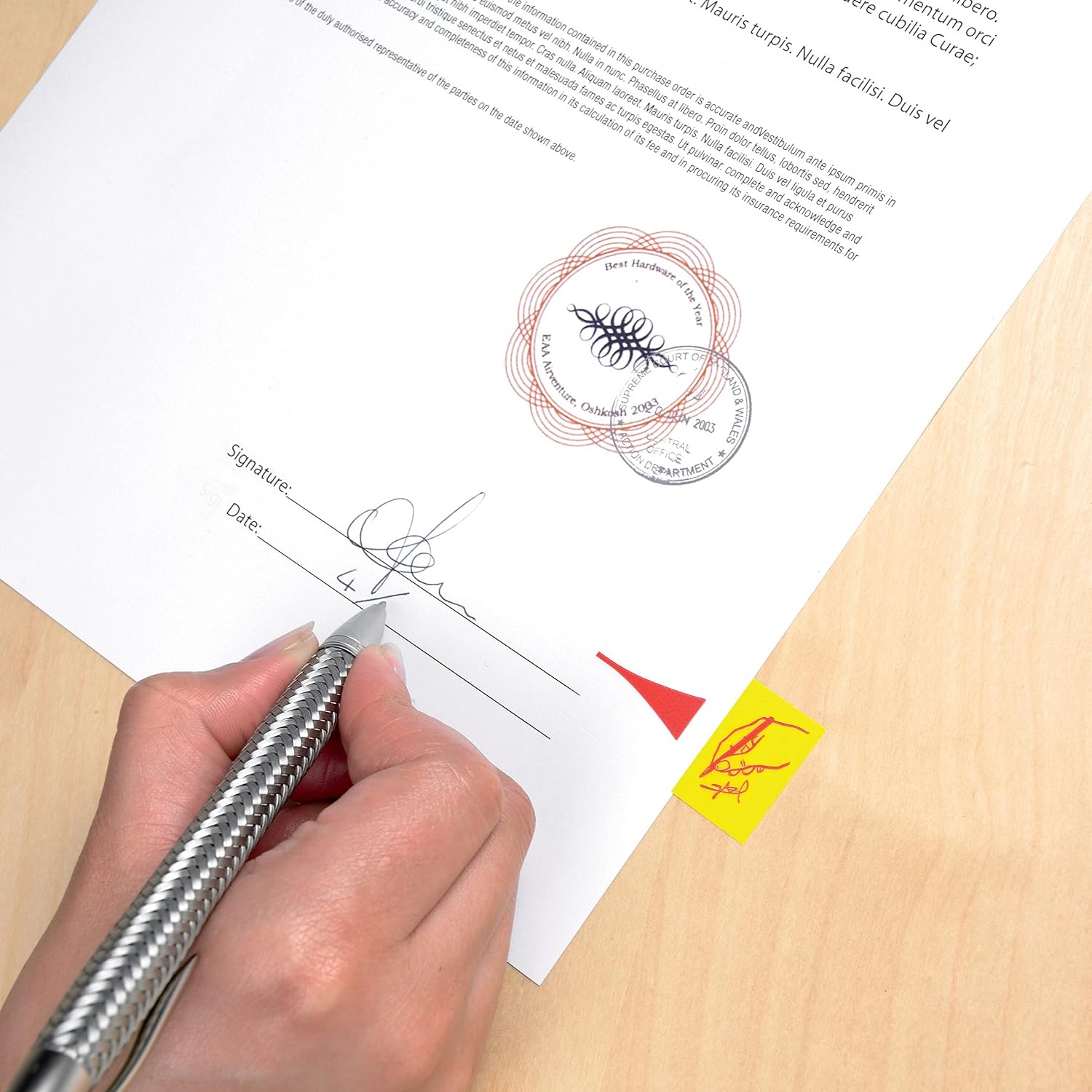 Post-it Sign Here Index Pack of 50 W25mm Ref 680-9