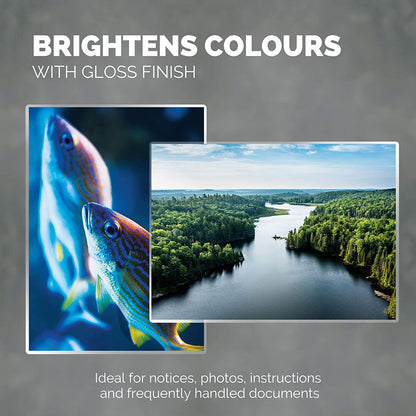 Fellowes A4 Laminating Pouches, Gloss Finish, 100 Sheets, 250 Micron (2 x 125 Micron) High Quality Finish with Image Last Directional Quality Mark - Ideal for Photos, Notices and Everyday Use