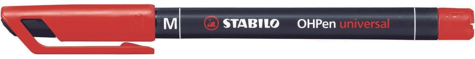 Overhead Pen - STABILO OHPen universal - Permanent Medium - Pack of 10 - red