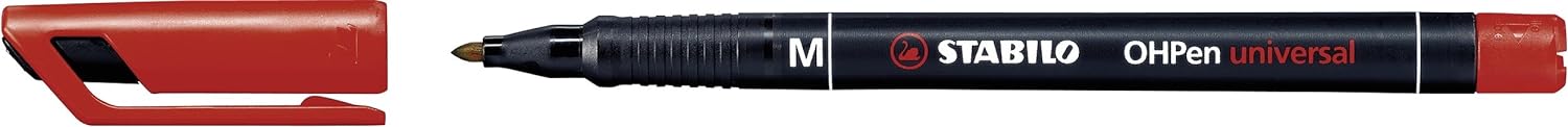 Overhead Pen - STABILO OHPen universal - Permanent Medium - Pack of 10 - red