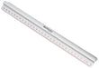 Westcott 12"/300mm Raised Grip Aluminium Ruler with Metric and Imperial Scale - Silver 300 mm