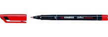 Overhead Pen - STABILO OHPen universal - Permanent Superfine - Pack of 10 - red
