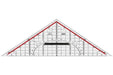 M+R 723250100 Set Square 25 cm Plexiglass Clear Backing – Red
