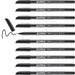 edding 1200 colour pen fine - black - 10 pens - round tip 1 mm - felt-tip pen for drawing and writing - for school or mandala
