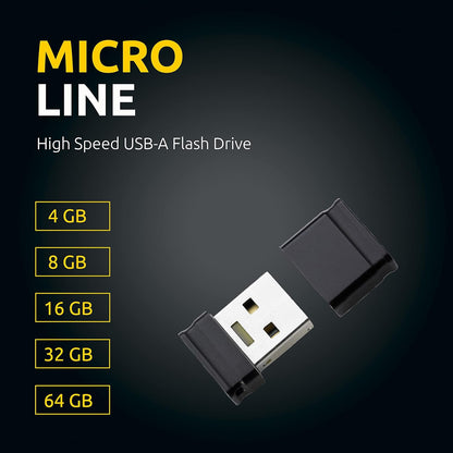 Intenso 3500450 Micro Line 4 GB USB-Stick USB 2 schwarz, 4GB - USB 2.0