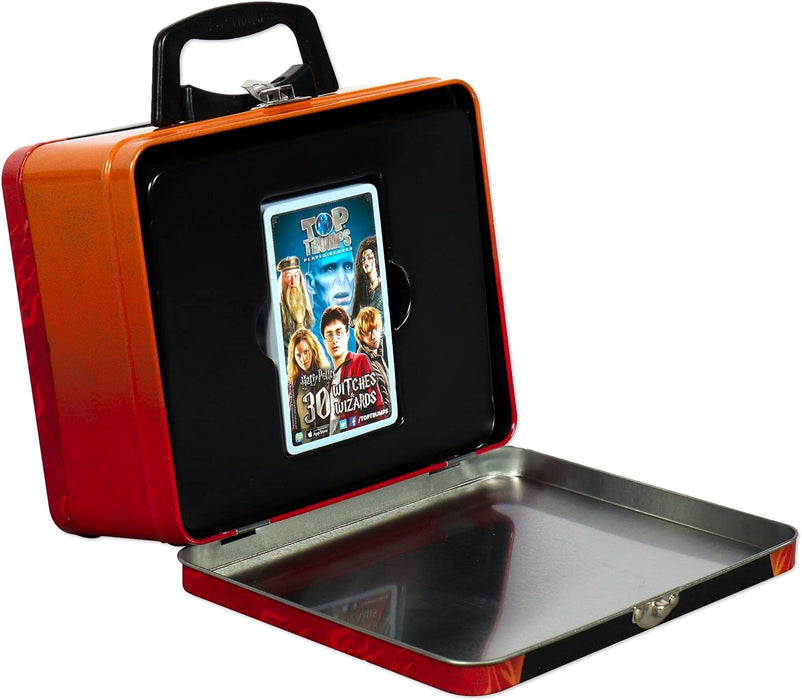 Top Trumps Harry Potter Witches and Wizards Collectors Tin Card Game, board the Hogwarts express with 30 cards with a glow-in-the-dark feature, gifts for boys and girls aged 6 plus