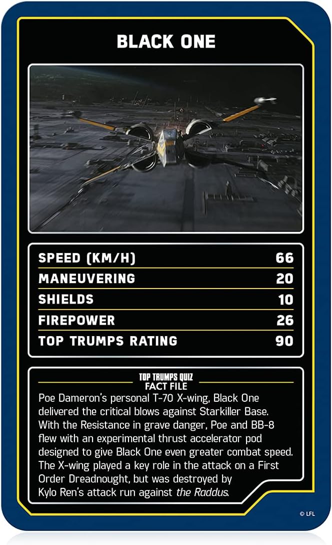 Star Wars Starships Top Trumps Card Game Star Wars Card Game