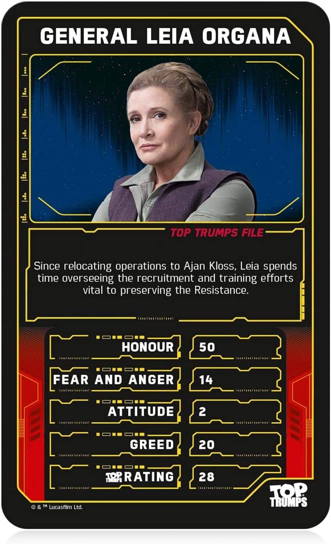 Top Trumps Star Wars Episodio IX The Rise of Skywalker Specials Juego de cartas, juega con Chewbacca, Rey, General Hux y Kylo Ren, educativo para 2 jugadores en adelante es un gran regalo para mayores