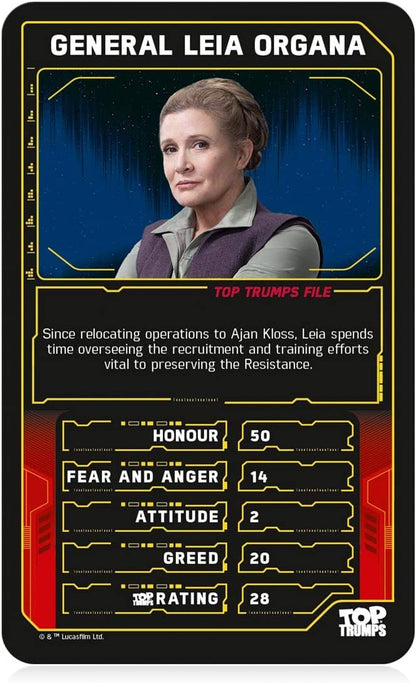 Top Trumps Star Wars Episodio IX The Rise of Skywalker Specials Juego de cartas, juega con Chewbacca, Rey, General Hux y Kylo Ren, educativo para 2 jugadores en adelante es un gran regalo para mayores