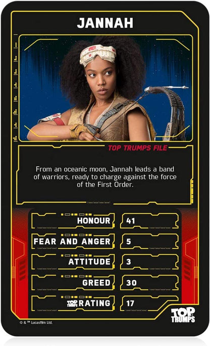 Top Trumps Star Wars Episodio IX The Rise of Skywalker Specials Juego de cartas, juega con Chewbacca, Rey, General Hux y Kylo Ren, educativo para 2 jugadores en adelante es un gran regalo para mayores