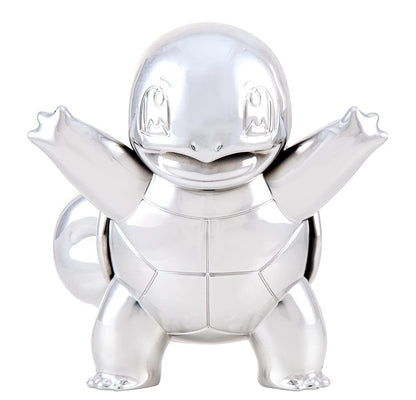 Pokemon EA 25th Celebration 3 Inch Silver Squirtle Figure, Sliver Modern