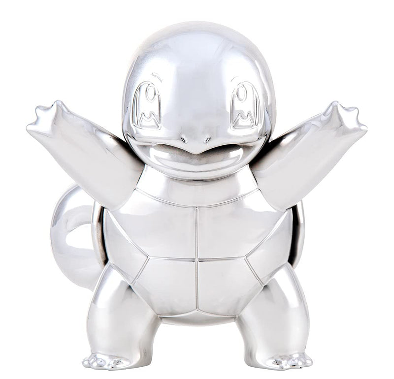 Pokemon EA 25th Celebration 3 Inch Silver Squirtle Figure, Sliver Modern