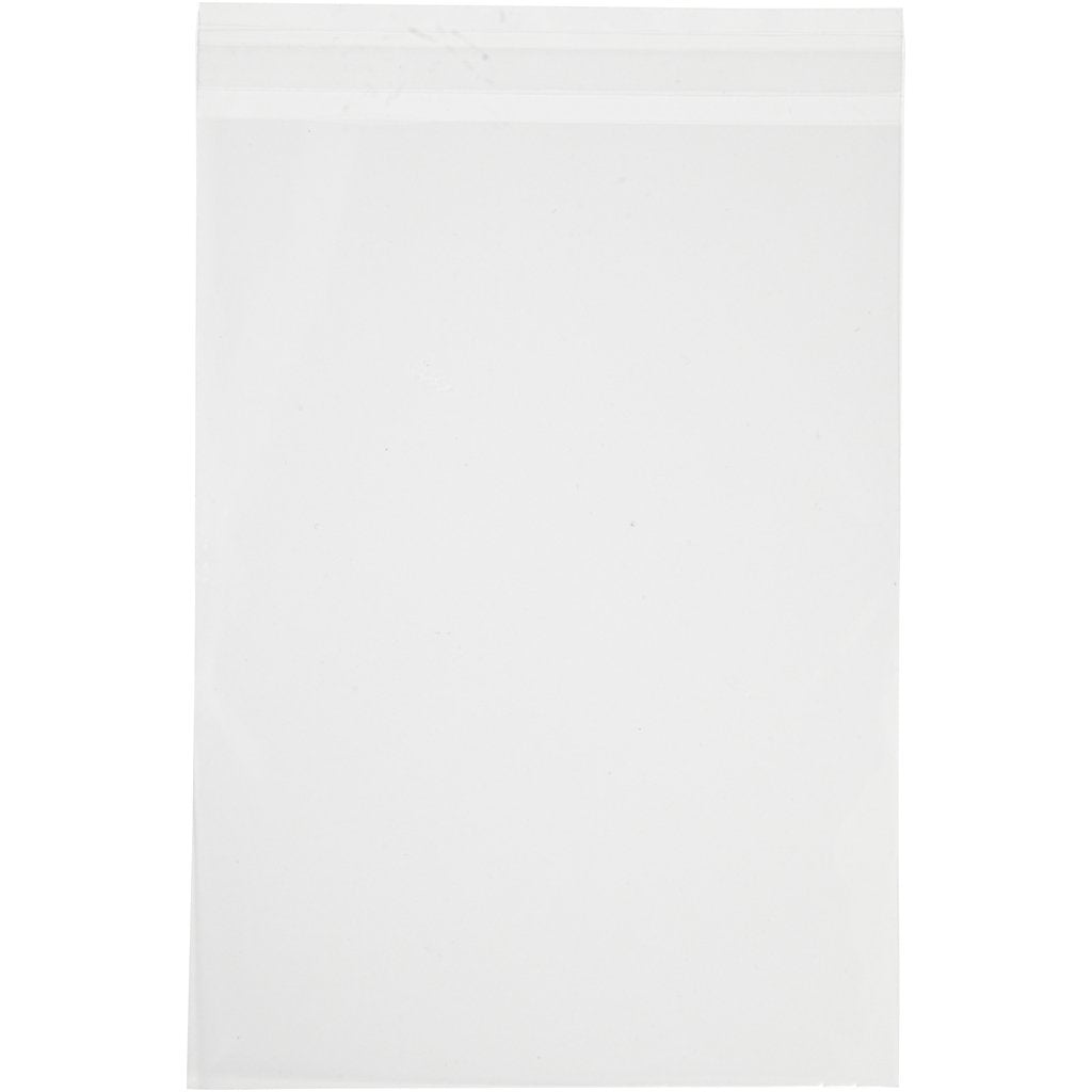 Cellophane Bags, W: 16,8 cm, H: 23 cm, 50pcs, 30 micron