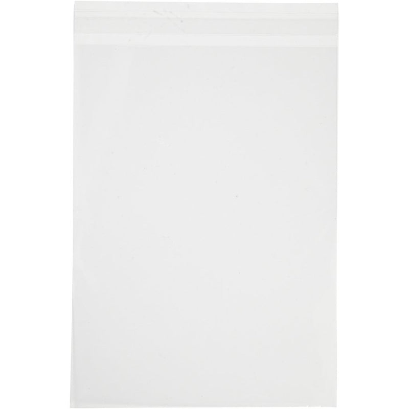 Cellophane Bags, W: 16,8 cm, H: 23 cm, 50pcs, 30 micron