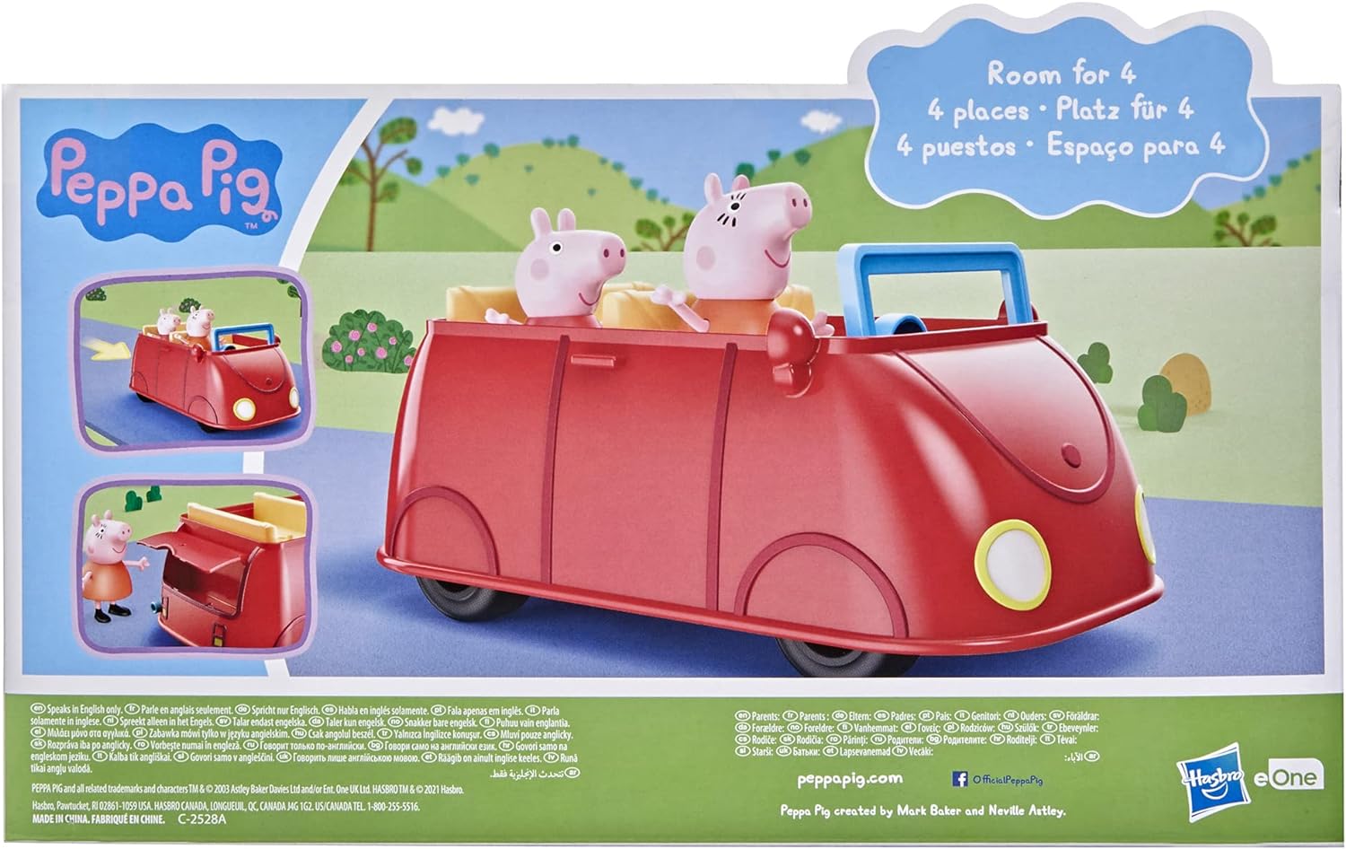Peppa Pig Peppa’s Adventures Peppa’s Family Red Car Preschool Toy, Speech and Sound Effects, for Ages 3 and Up,5.313 x 11 x 7 inches