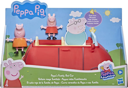Peppa Pig Peppa’s Adventures Peppa’s Family Red Car Preschool Toy, Speech and Sound Effects, for Ages 3 and Up,5.313 x 11 x 7 inches