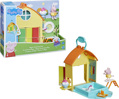 Peppa Pig F2194 Adventures Peppa’s Swimming Pool Playset Preschool Toy, Includes 1 Figure and 4 Accessories, Multicolor