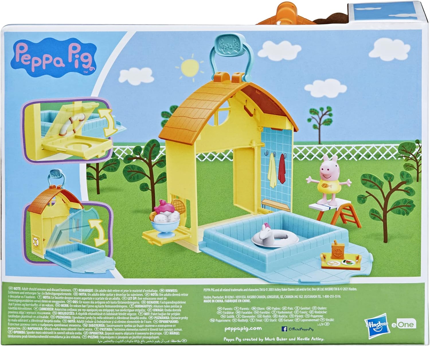 Peppa Pig F2194 Adventures Peppa’s Swimming Pool Playset Preschool Toy, Includes 1 Figure and 4 Accessories, Multicolor
