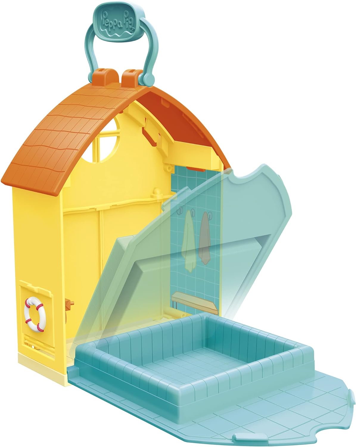 Peppa Pig F2194 Adventures Peppa’s Swimming Pool Playset Preschool Toy, Includes 1 Figure and 4 Accessories, Multicolor