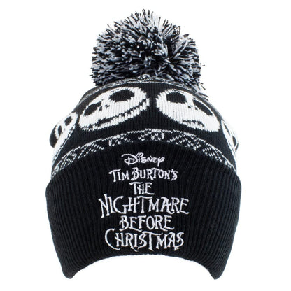 The Nightmare Before Christmas Beanie Pom-Basic Snow Cap, Multi-Coloured, One Size