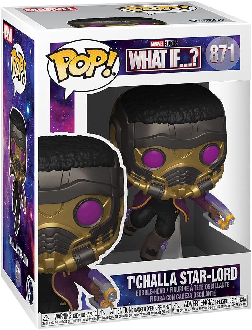 Funko POP! Marvel: Marvel - What If– T’Challa Star-Lord - Marvel What If - Collectable Vinyl Figure - Gift Idea - Official Merchandise - Toys for Kids & Adults - TV Fans - Model Figure for Collectors