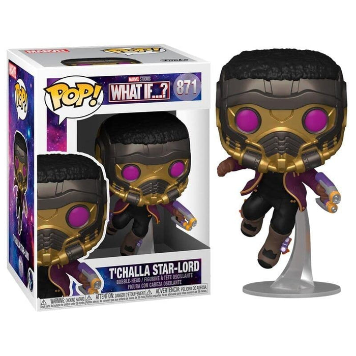 Funko POP! Marvel: Marvel - What If– T’Challa Star-Lord - Marvel What If - Collectable Vinyl Figure - Gift Idea - Official Merchandise - Toys for Kids & Adults - TV Fans - Model Figure for Collectors