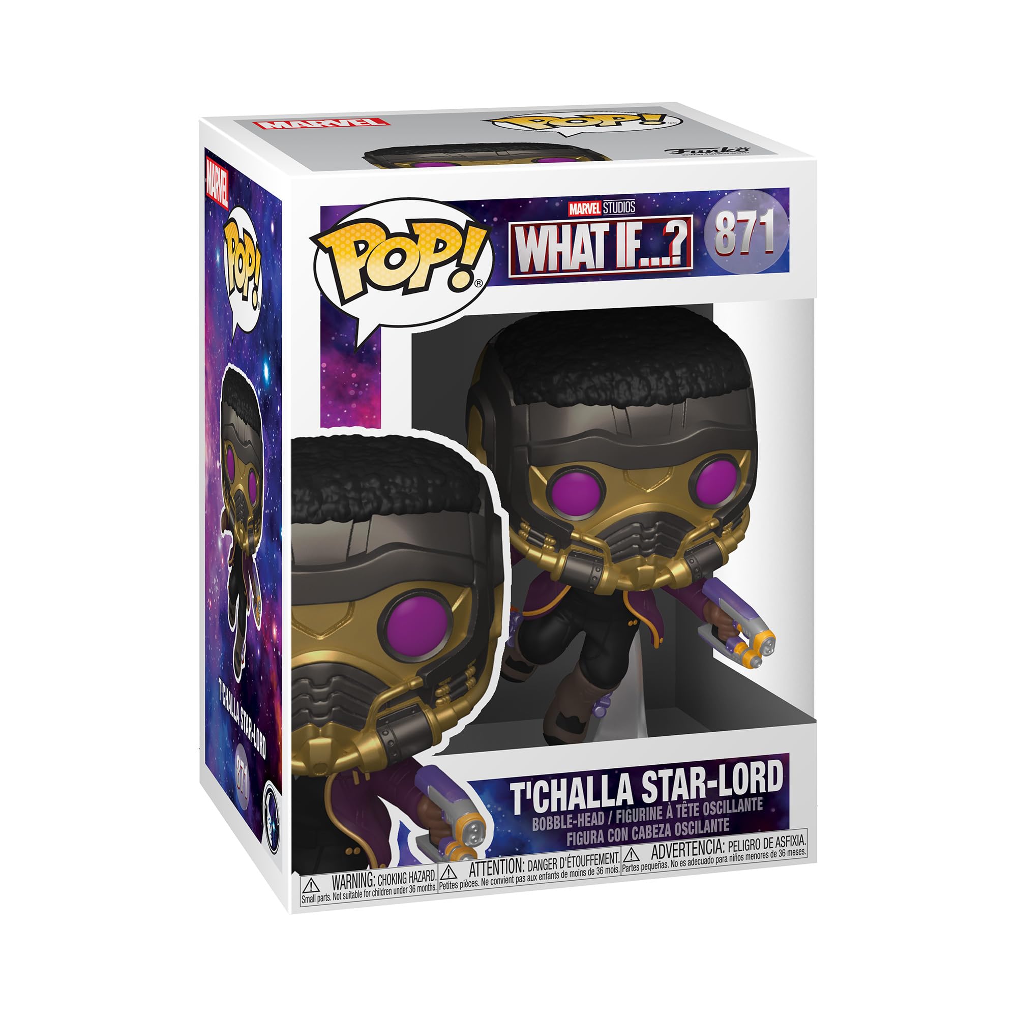Funko POP! Marvel: Marvel - What If– T’Challa Star-Lord - Marvel What If - Collectable Vinyl Figure - Gift Idea - Official Merchandise - Toys for Kids & Adults - TV Fans - Model Figure for Collectors