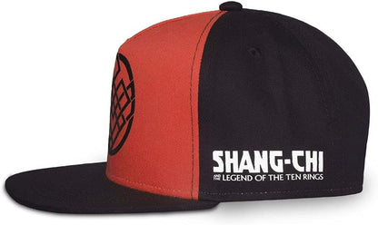 Marvel Comics Shang-Chi And The Legend Of The Ten Rings Crest Logo Snapback Baseball Cap, Black/Red (Sb040350Chi)
