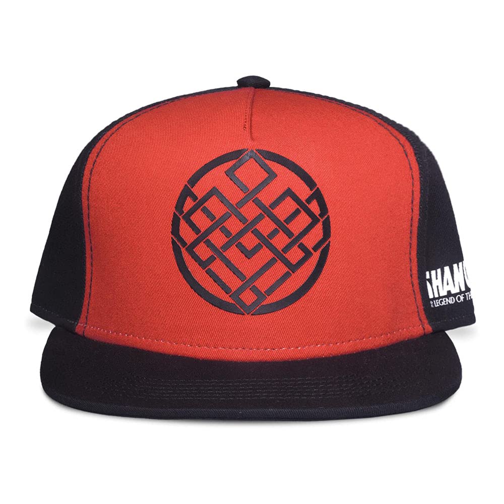 Marvel Comics Shang-Chi And The Legend Of The Ten Rings Crest Logo Snapback Baseball Cap, Black/Red (Sb040350Chi)