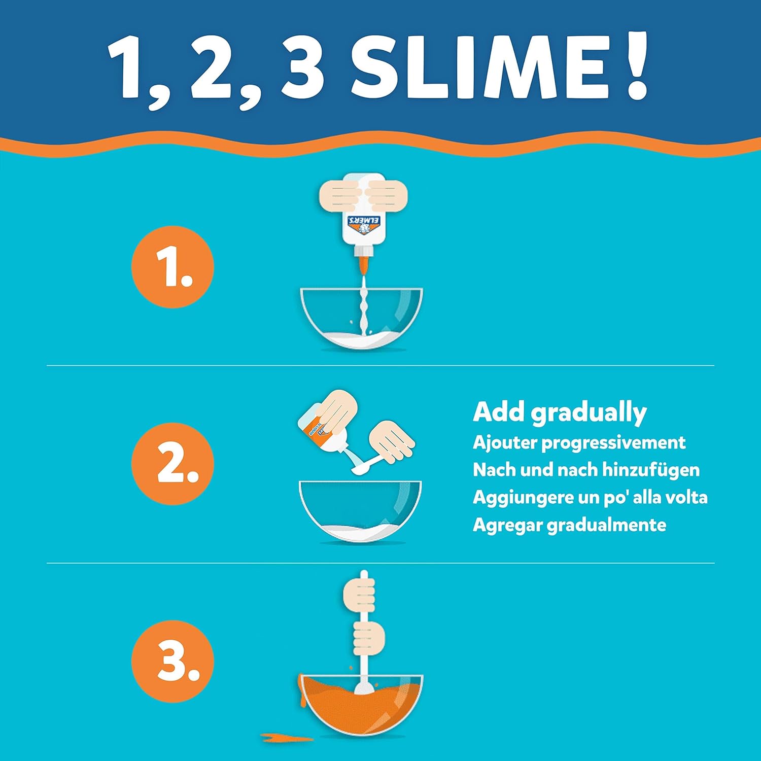 Elmer’s Colour Changing Slime Kit | Slime Supplies Include Colour Changing Glue | With Magical Liquid Slime Activator | Activates with UV Light | 4 Piece Kit Slime Kit 1 Pack Yellow and Blue
