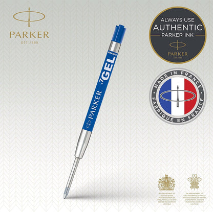 Parker Gel Pen Refills | Medium Tip (0.7mm) | Blue QUINK Ink | 2 Count