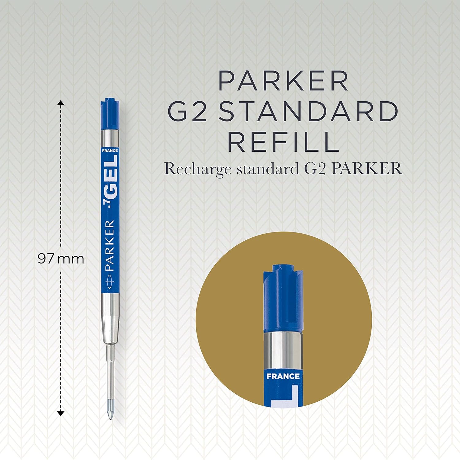Parker Gel Pen Refills | Medium Tip (0.7mm) | Blue QUINK Ink | 2 Count