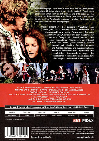 Die Entführung des David Balfour (Kidnapped) / Starbesetzte Verfilmung der bekannten Robert-Louis-Stevenson-Geschichte (Pidax Film-Klassiker