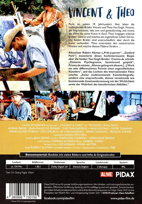 Vincent & Theo: Pidax Historien-Klassiker