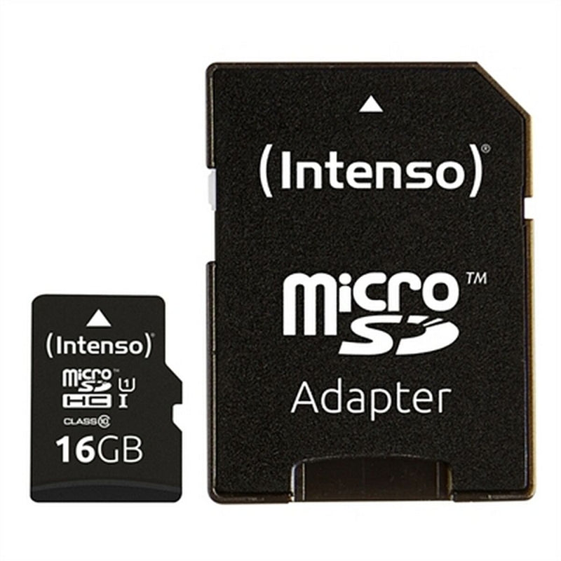 Intenso Premium Microsdhc Memory Card INCL. SD Adapter, Class 10 UHS-I, 16 GB, Black