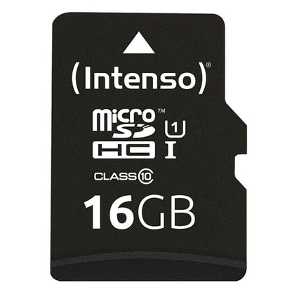 Intenso Premium Microsdhc Memory Card INCL. SD Adapter, Class 10 UHS-I, 16 GB, Black