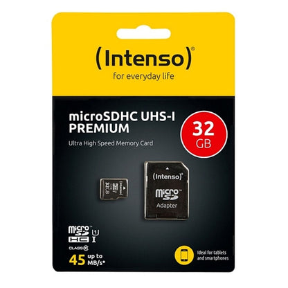 Intenso Premium Microsdhc Memory Card INCL. SD Adapter, Class 10 UHS-I, 16 GB, Black