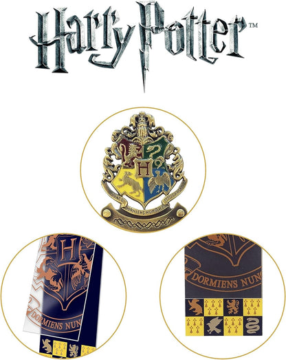 The Noble Collection Harry Potter Hogwarts Crest Bookmark - 6.7in (17cm) Die Cast Metal, PVC and Card Bookmark - Officially Licensed Film Set Movie Gifts Stationery